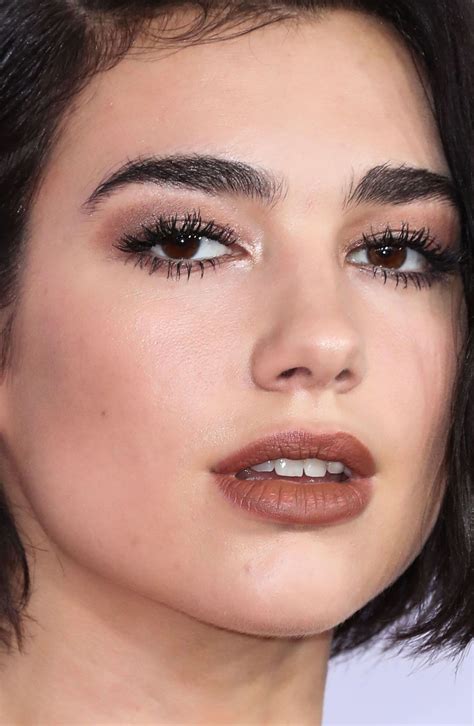 dua lipa brown lipstick.